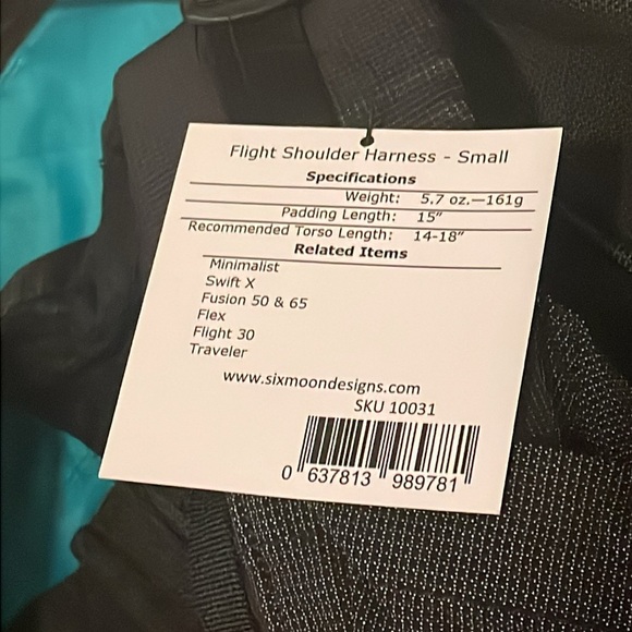 Six Moon Designs All Day Carry Travel Backpack 45L - color Teal, size Small - Picture 8 of 8